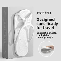 Foldable Travel Slippers Unisex EVA Flip Flops Hotel Non Slip Bathroom Indoor Outdoor Portable Lightweight Comfortable