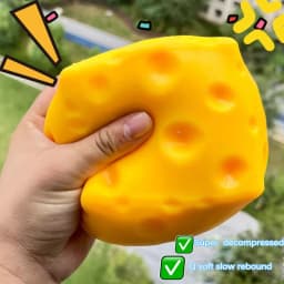 Simulate Cheese Squeeze Toy Slow Rebound Pinching Office Decompression Slow Rebound Cheese Pinching Ornament Relax Decompress
