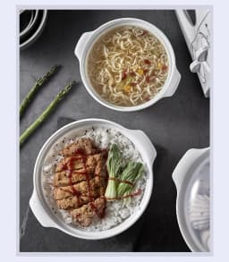 Microwave Oven Special Box Heated Soup Pot Rice Steamed Hot Steamed Buns with Lid Eco-friendly Food Grade Kitchen Tool