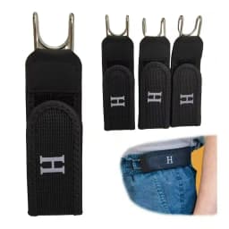 Buckleless Elastic Belt Hook Adjustable Metal Hook Men Women Unisex Buckle-Free Invisible Waist Belt Closure Outdoor Work EDC