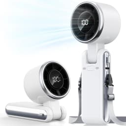Mini High-speed Handheld Fan Usb Charging Digital Display Portable Desktop Folding Hanging Camping Violent Turbo Fan