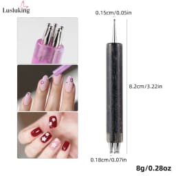 DIY Nail Art 5-Petal Dotting Tool Flower Creator 1.8mm Fine Tip Rhinestone Pickers Glitter Handle Manicure Nail Tools Brushes
