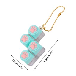 Silicone Cat Paw Keychain Stress Relief Toy for Keyboard Lovers Portable Fidget Keyring Gifts Press Button Anxiety Relief