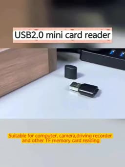 USB2.0 Mini Micro SD Card High Speed Memory Card Reader With TF Card Slot Max Compatible 2TB Portable Memory Card Reader Adapter