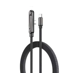 240W Type-C To Type C Cable Elbow Fast Charging Data Cable Foldable Stand Phone Holder For iPhone 17/16/15 For Samsung Charger