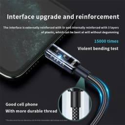 0.25/1/1.5/2M USB C Fast Charging Data Cable With LED Digital Display USB To Type C Quick Charge Data Cords For iPhone Xiaomi 17