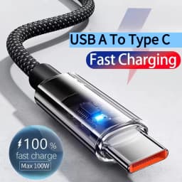 0.25/1/1.5/2M USB C Fast Charging Data Cable With LED Digital Display USB To Type C Quick Charge Data Cords For iPhone Xiaomi 17