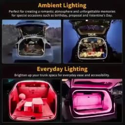 Car high brightness trunk lighting ambient light interior decoration LED wiring free automatic sensing tailgate light strip
