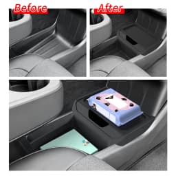 Smabee for Tesla Model Y Juniper RWD Standard 2026 2025 Center Lower Storage Box TPE Central Tray Organizer Accessories Tidying