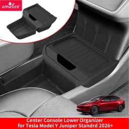 Smabee for Tesla Model Y Juniper RWD Standard 2026 2025 Center Lower Storage Box TPE Central Tray Organizer Accessories Tidying