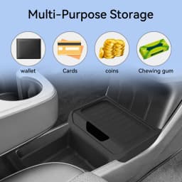 Smabee for Tesla Model Y Juniper RWD Standard 2026 2025 Center Lower Storage Box TPE Central Tray Organizer Accessories Tidying