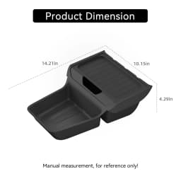 Smabee for Tesla Model Y Juniper RWD Standard 2026 2025 Center Lower Storage Box TPE Central Tray Organizer Accessories Tidying