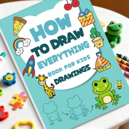 Kids Step-by-Step Drawing Book - Learn How to Draw Everything Easy Tutorial for Children, Creative Gift
