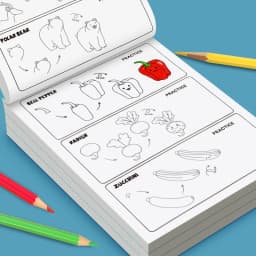 Kids Step-by-Step Drawing Book - Learn How to Draw Everything Easy Tutorial for Children, Creative Gift