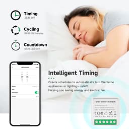 Tuya Smart WiFi Switch Module 16A 2-Way Control Mini Breaker Light Switch Timer Remote Control Compatible With Alexa Google
