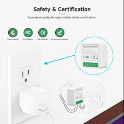 Tuya Smart WiFi Switch Module 16A 2-Way Control Mini Breaker Light Switch Timer Remote Control Compatible With Alexa Google