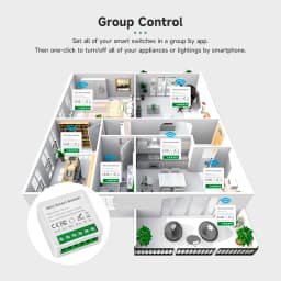 Tuya Smart WiFi Switch Module 16A 2-Way Control Mini Breaker Light Switch Timer Remote Control Compatible With Alexa Google