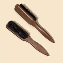 Brown Pointed-Tail Bristle Comb - Unisex, Smooth & Anti-Static, No Tangles No Hair Damage, Home Use