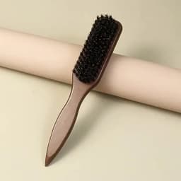 Brown Pointed-Tail Bristle Comb - Unisex, Smooth & Anti-Static, No Tangles No Hair Damage, Home Use