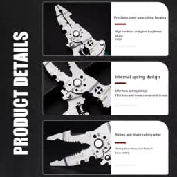Foldable 18-in-1 Wire Stripping Pliers Crimping Tool - Multifunctional Electrician Pliers, Professional-Grade Electrician Tools