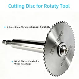 High-Speed Steel Saw Blades 10PCS, 1/4" Hex Shank Universal Fit for Grinders, Metal/Wood/Plastic Cutting Discs, Durable Rotary T