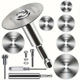 High-Speed Steel Saw Blades 10PCS, 1/4" Hex Shank Universal Fit for Grinders, Metal/Wood/Plastic Cutting Discs, Durable Rotary T
