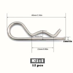 12PCS, 304 Stainless Steel Stool Nail R-Clip, Anti-Corrosion and Rust Proof, Industrial Fixed Trailer Locking System Accessories
