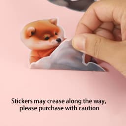 3D Shiba Inu Stickers – Cute Orange Apparel Shiba Inu Stickers, 3D Cute Chubby Shiba Inu (Design), Silicone Self-Adhesive