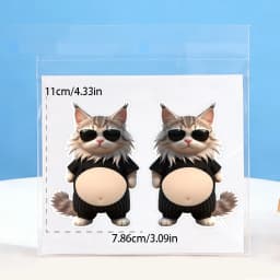 3D Shiba Inu Stickers – Cute Orange Apparel Shiba Inu Stickers, 3D Cute Chubby Shiba Inu (Design), Silicone Self-Adhesive