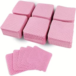 50 Lint-Free Nail Wipes, Super Absorbent Nail Wipes for Removing Gel Polish, Eyelash Extensions, and Nail Preparation (White Pink)