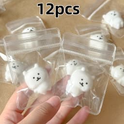 6pcs Self Deprecating Bear Pinch Fun Toy - Cute Expression Stress Relieving Little Nose Ga Children's Prize For Kids