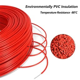2~50m  1007 Tinned Copper LED Cable 26 24 22 20 18 16 14 AWG Solid Line PVC Insulation Tinned Plating Single Core Wire Line
