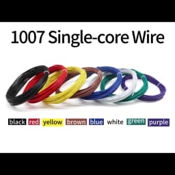 2~50m  1007 Tinned Copper LED Cable 26 24 22 20 18 16 14 AWG Solid Line PVC Insulation Tinned Plating Single Core Wire Line