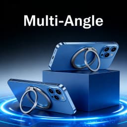 Magnetic Cell Phone Ring Holder Mobile Phone Bracket Removable Cell Phone Grip Kickstand for iPhone MagSafe Samsung Xiaomi