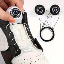 1pair Metal Wire Swivel Automatic Buckle Rope Sneaker ShoeLaces for Kids/Adult No Tie Shoe Laces Quick Lock Shoestrings Sneakers