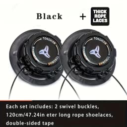 1pair Metal Wire Swivel Automatic Buckle Rope Sneaker ShoeLaces for Kids/Adult No Tie Shoe Laces Quick Lock Shoestrings Sneakers