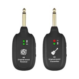 Miwayer A8 Guitar Wireless System - Built-in Rechargeable Transmitter & Receiver for Electric Guitar/Bass