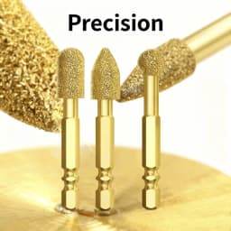 3pcs Diamond Grinding Head Tile Rotary File Polishing Head for Iron, Stainless Steel, Ceramic, Tile, Fits Drill