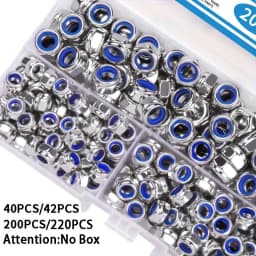 Anti-Loosening Hex Nuts M3-M10 40/42/200/220pcs Non-Slip Locking Fasteners for Industrial Construction Electronics Automotive