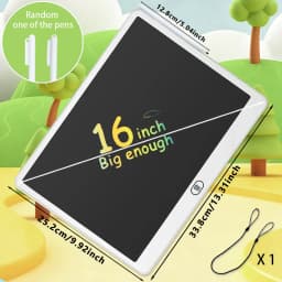 11/13/16 Inch Kids Chalkboard LCD Writing Board Tablet Drawing Painting Educational Toy for Children Aged 3-8 Years Boys Girls