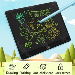 11/13/16 Inch Kids Chalkboard LCD Writing Board Tablet Drawing Painting Educational Toy for Children Aged 3-8 Years Boys Girls