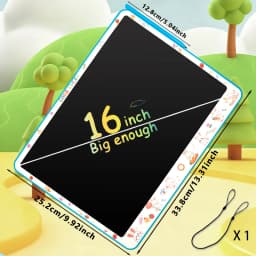 11/13/16 Inch Kids Chalkboard LCD Writing Board Tablet Drawing Painting Educational Toy for Children Aged 3-8 Years Boys Girls
