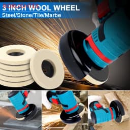 1/5/10pcs 75mm Wool Polishing Wheel Polishing Pads Angle Grinder Wheel Felt Polishing Disc for Metal Marble Glass Ceramic