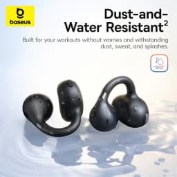 Baseus BC1 Ear Clip Earbuds Open Ear Wireless Earphones Bluetooth 6.0 Clip On Sports Headphones 4-Mics Super Bass IP55 Ear buds
