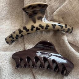Korean Large Size Acrylic Dragon Bone Shark Hair Clip French Style Polka Point Arc Back of Head Hair Claw Clamp Hair Accessories