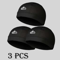 Musion Under Helmet Beanie Cap Vented Sweat Absorbent Moisture Wicking for Men Cycling Motorcycle Riders