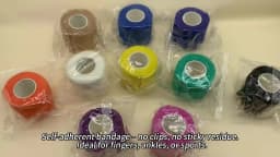 10pcs Elastic Self-Adhesive Athletic Tape Bandage 2.5/5/10cm Non-Woven Universal Fit for Sports Foot Support Joint Protection
