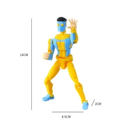 3D Printed Invincible Boy Invincible Mark Multi-Jointed Movable Model Light Blue Stripe Style Dummy13 T13 Collection