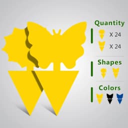 Landisun Fruit Fly Traps Fungus Gnat-Traps for Indoor-Outdoor Yellow Fruit-Fly Sticky-Trap Plants Flying Bug Insects Traps
