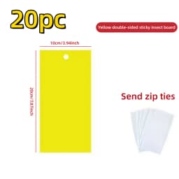 Landisun Fruit Fly Traps Fungus Gnat-Traps for Indoor-Outdoor Yellow Fruit-Fly Sticky-Trap Plants Flying Bug Insects Traps